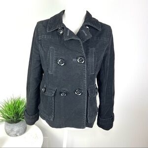 American Eagle womens black double breasted winter jacket